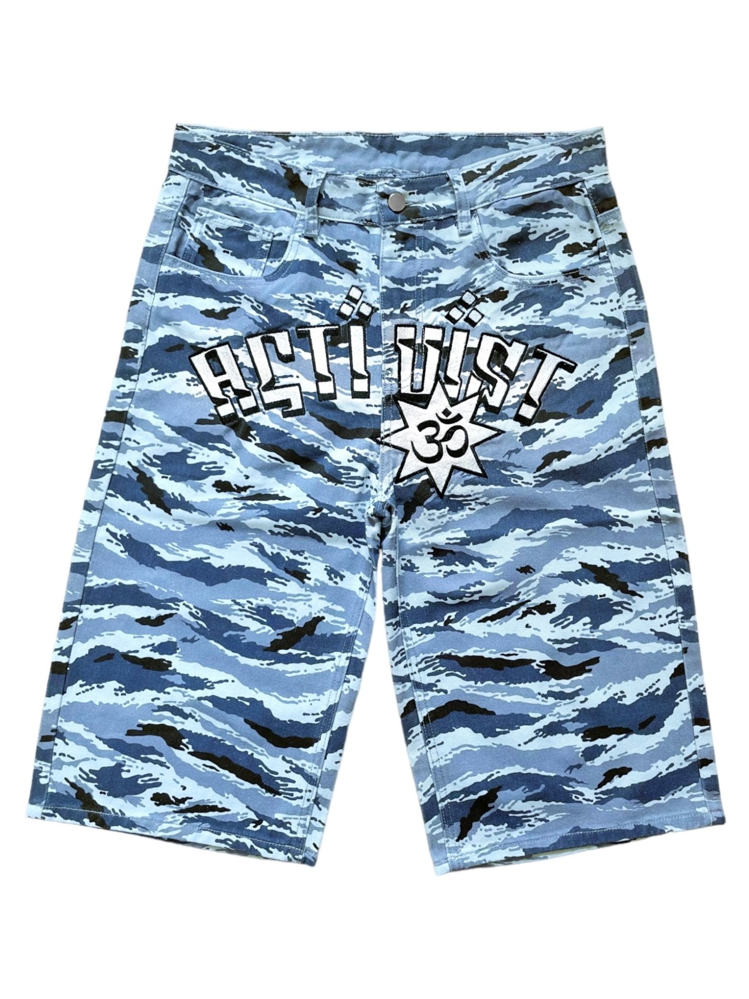 CAMO DENIM SHORTS - TIZZIL
