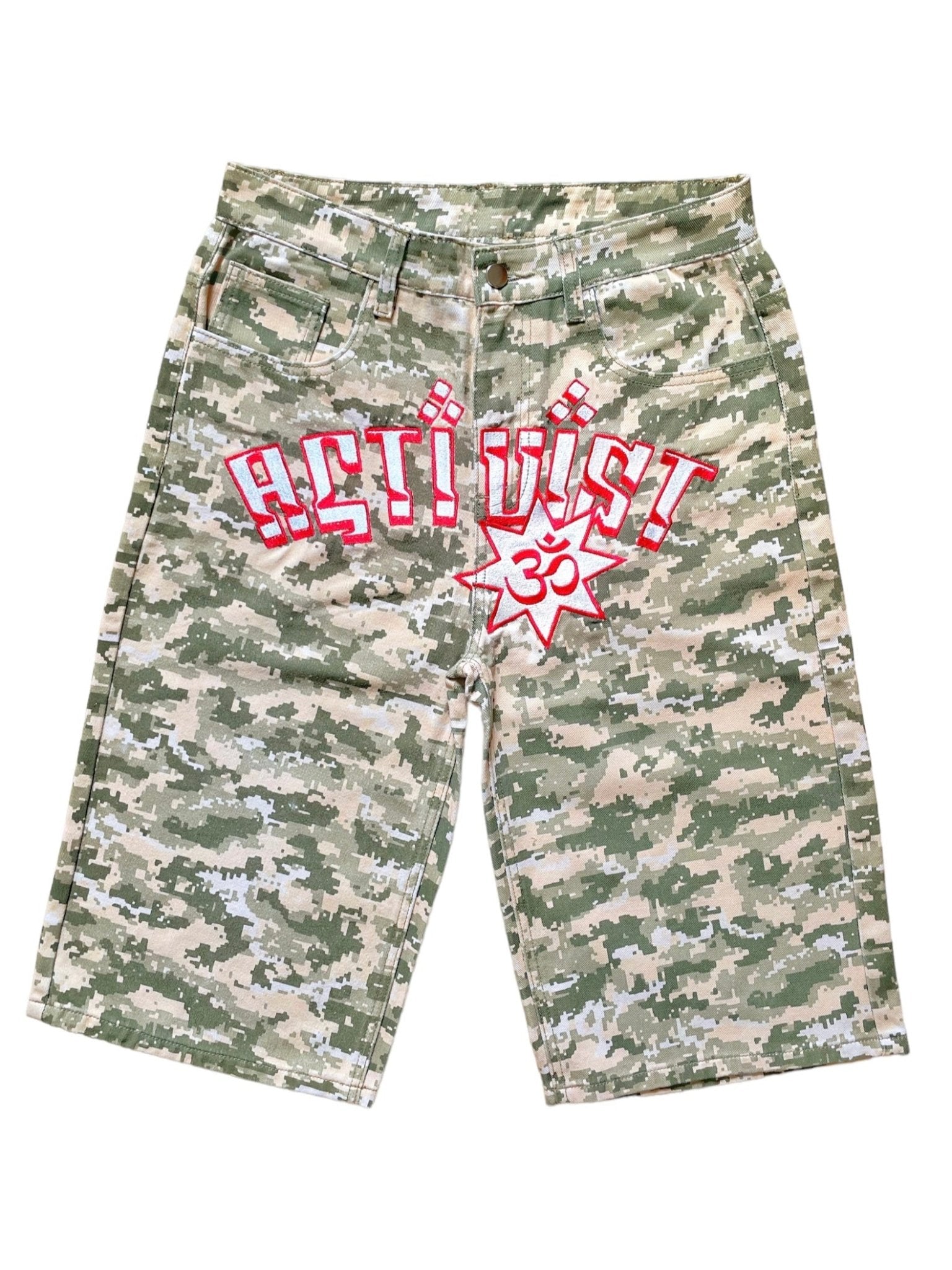 CAMO DENIM SHORTS - TIZZIL