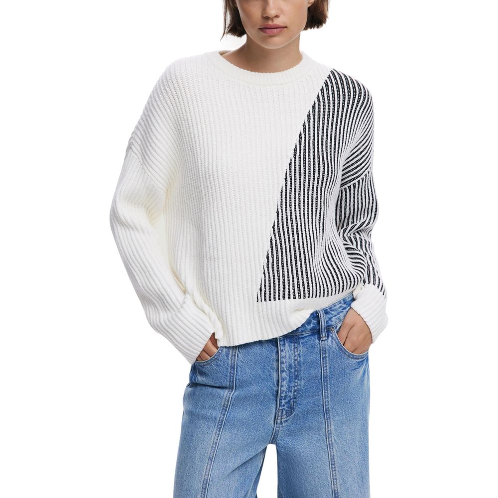 Cream Cotton Sweatshirt - TIZZIL