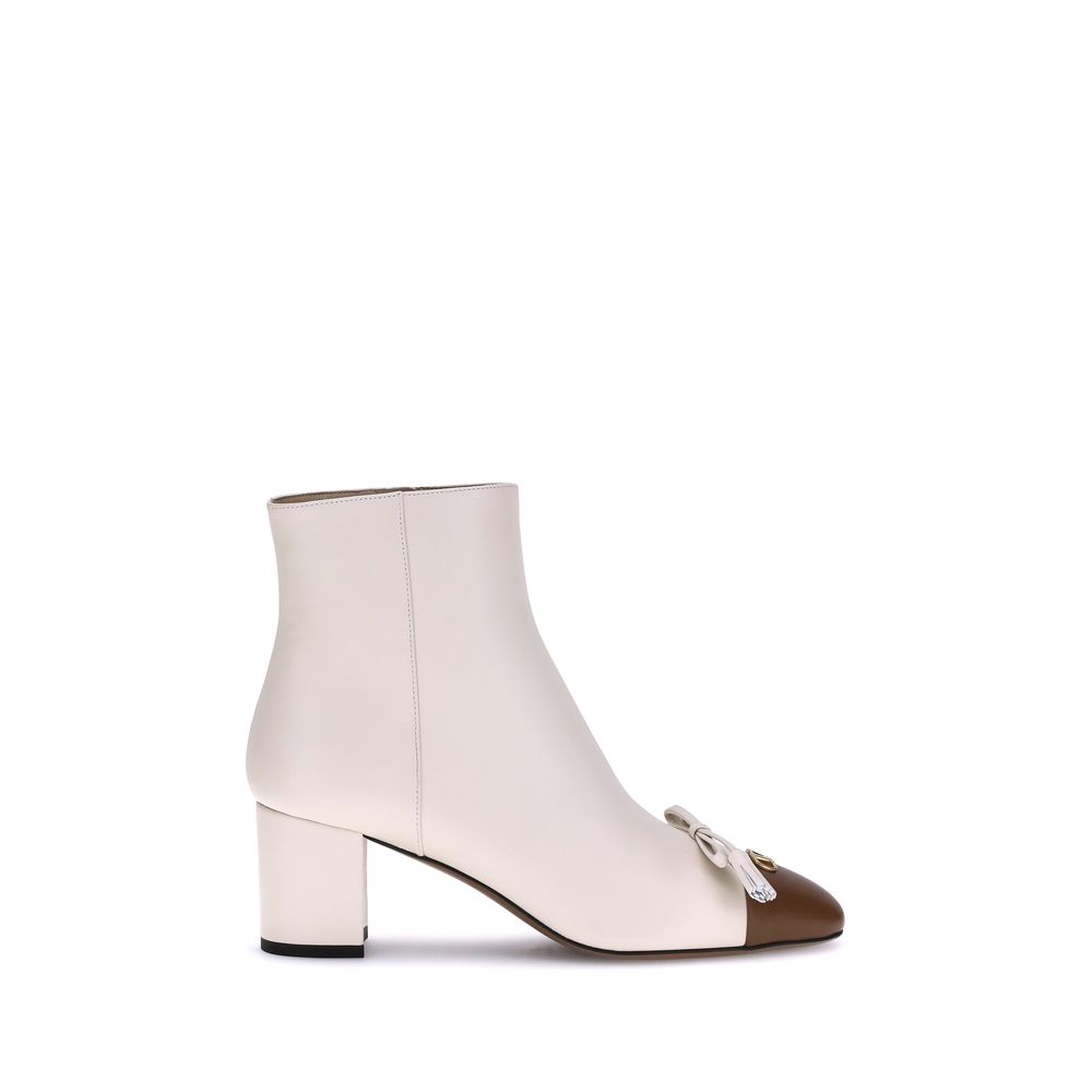 Cream Goatskin Ankle Boots - TIZZIL