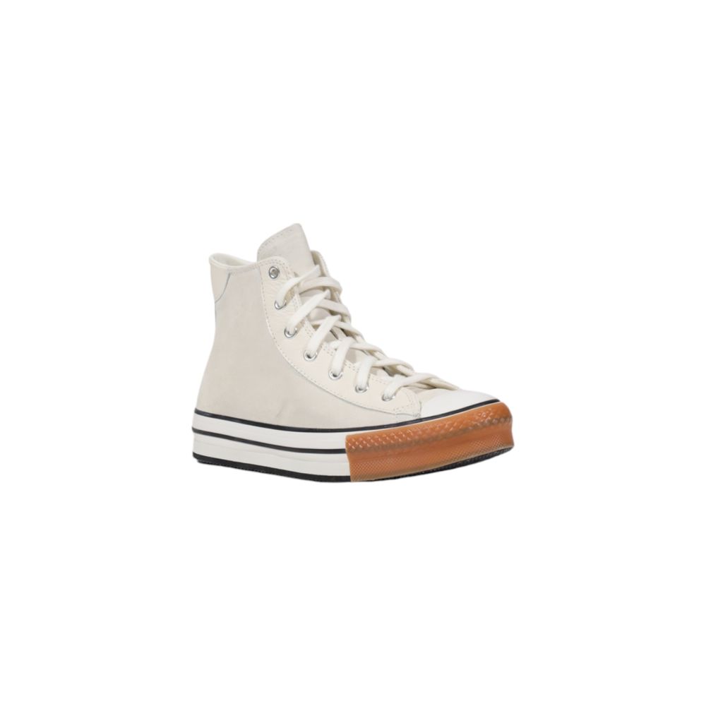 Cream Leather High Top Sneakers - TIZZIL