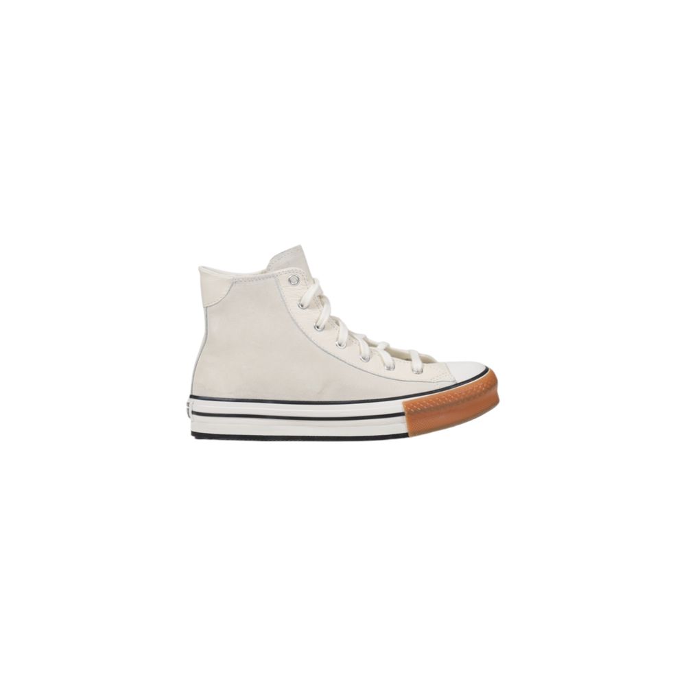 Cream Leather High Top Sneakers - TIZZIL