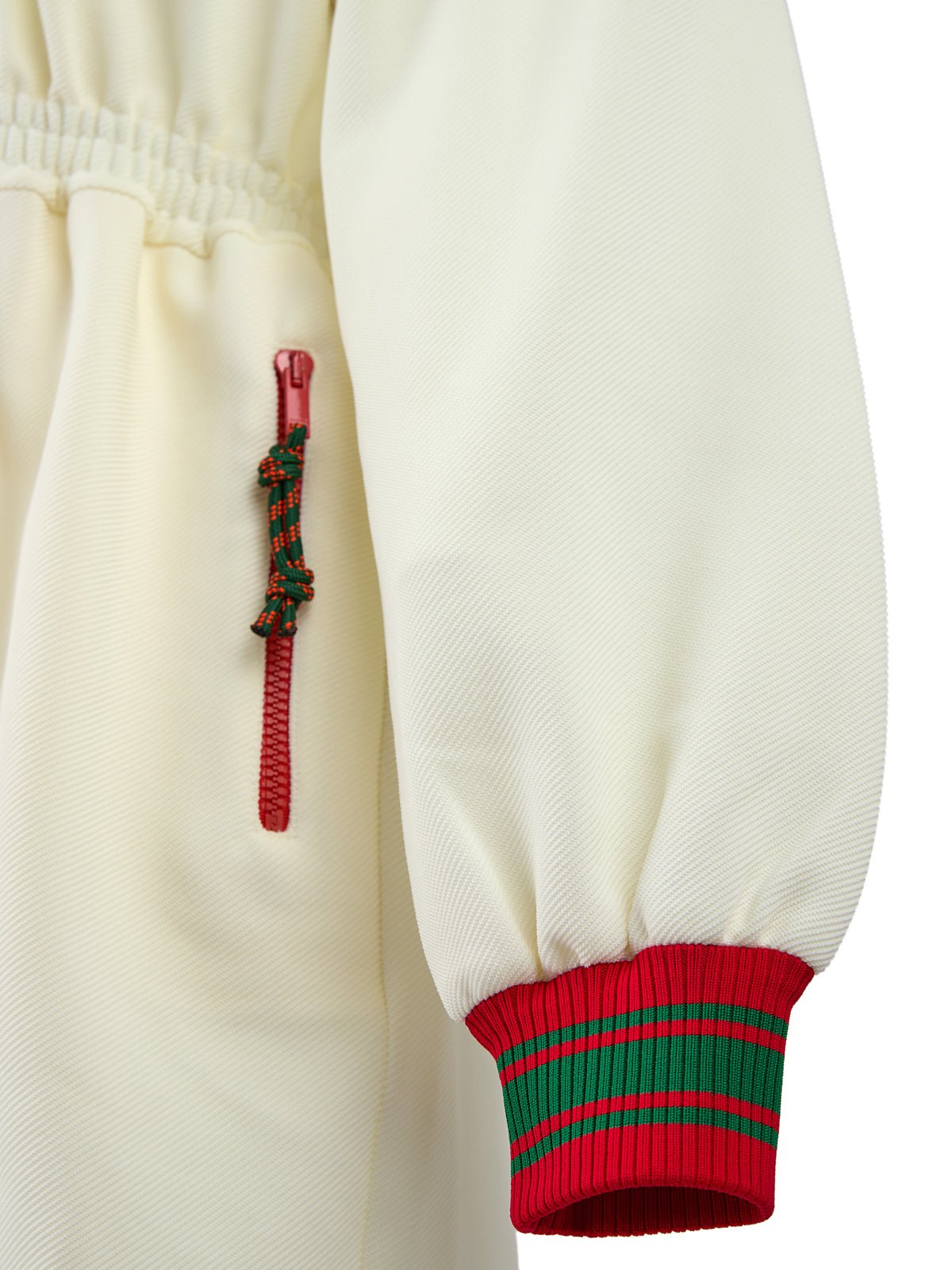 Cream Polyester Hooded Logo Sweatsuit - TIZZIL