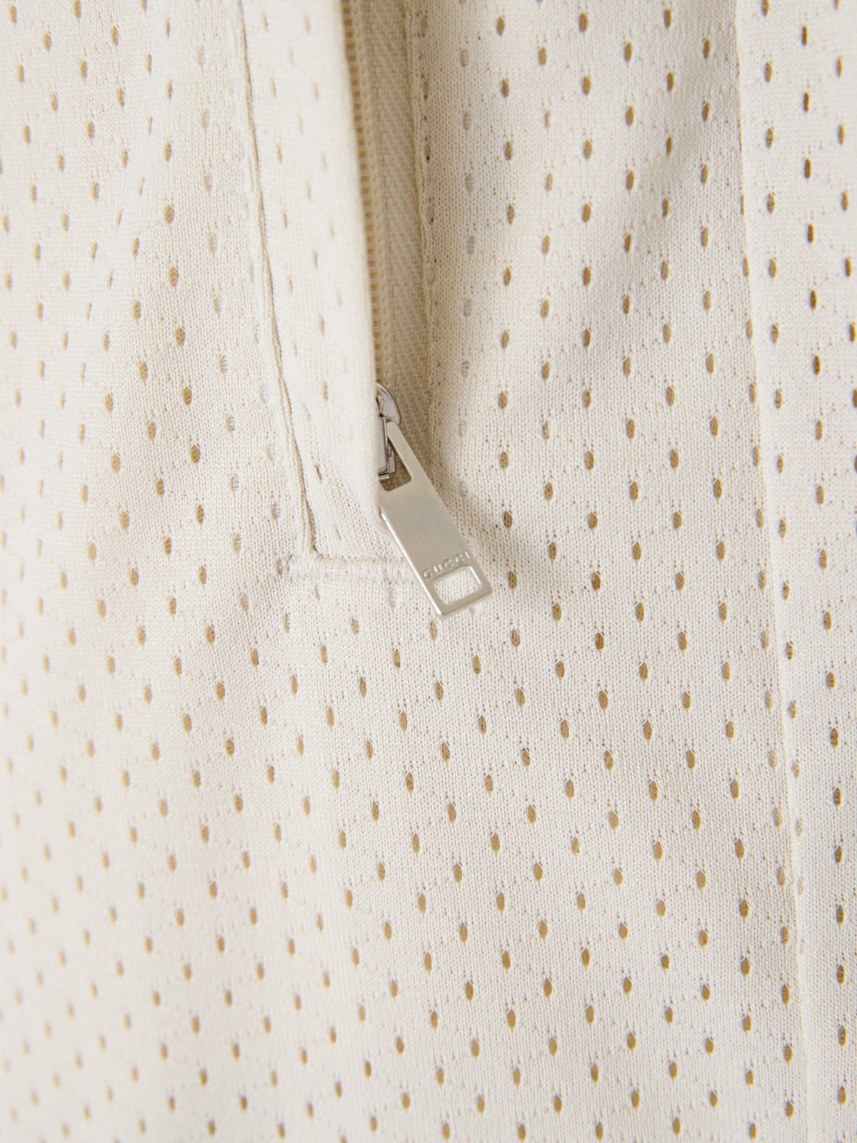 Cream polyester Logo Shorts - TIZZIL