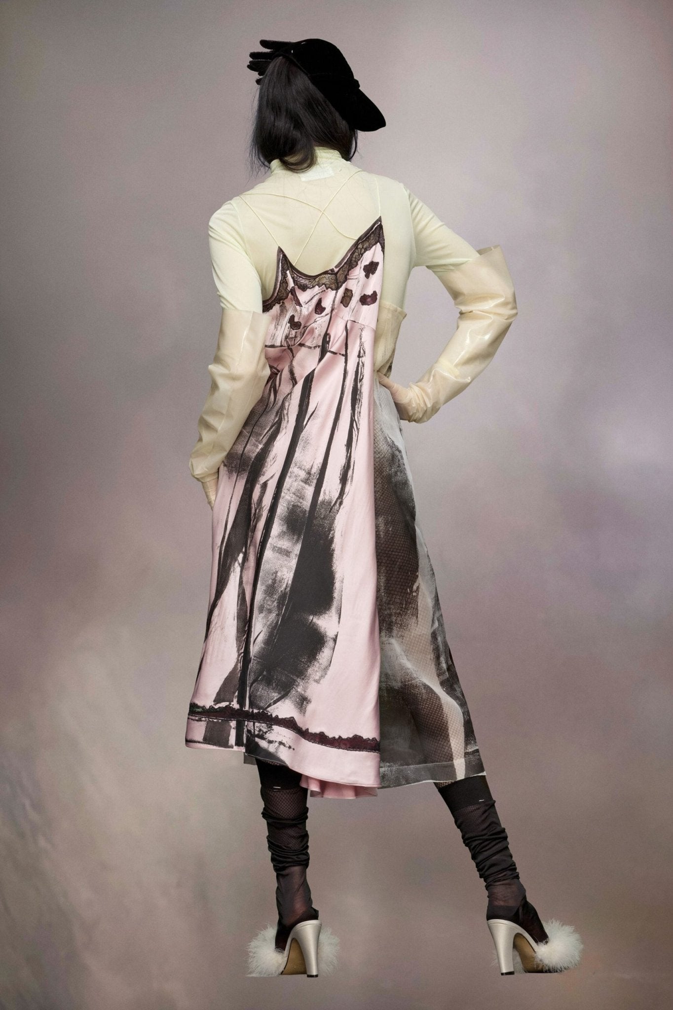 Fuchsia Fibres Midi Dress - TIZZIL