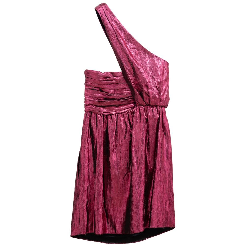 Fuchsia Viscose Short Dress - TIZZIL