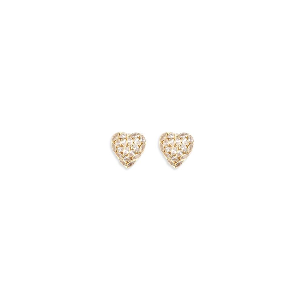 Gold Brass Earrings - TIZZIL