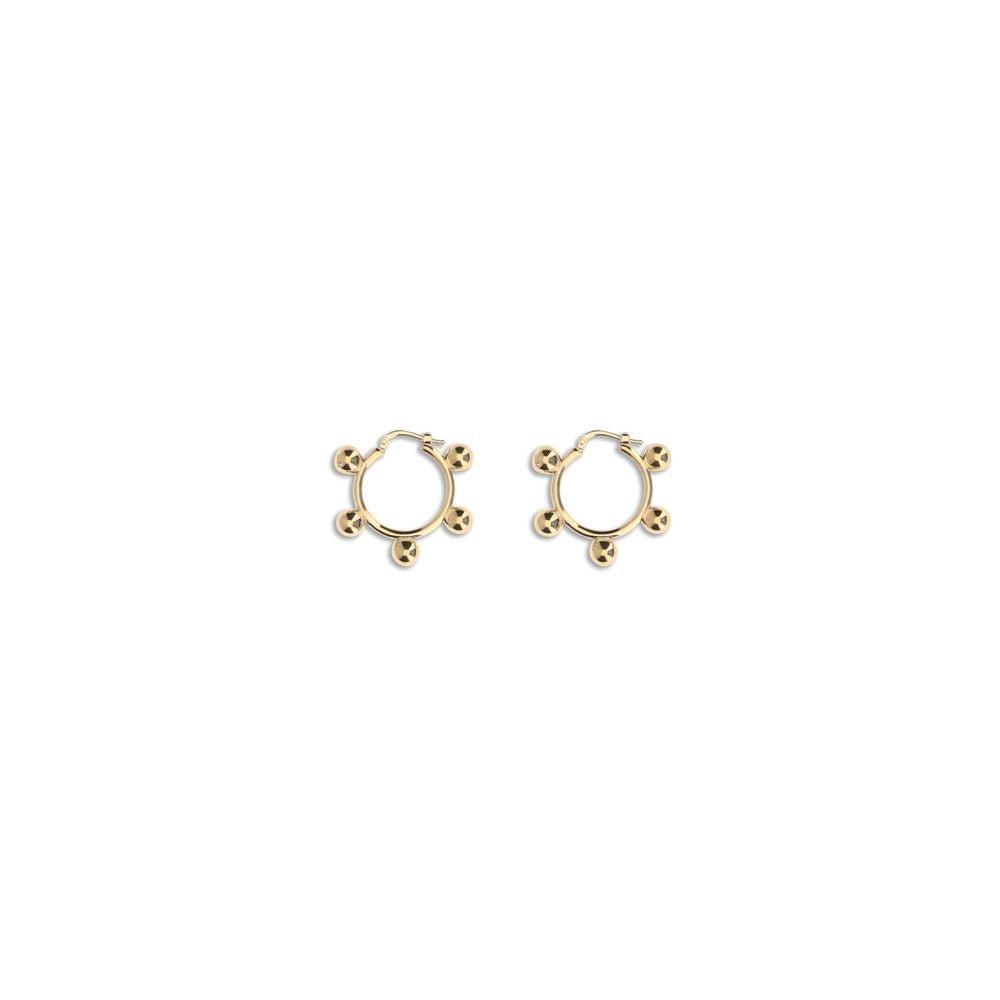 Gold Brass Earrings - TIZZIL