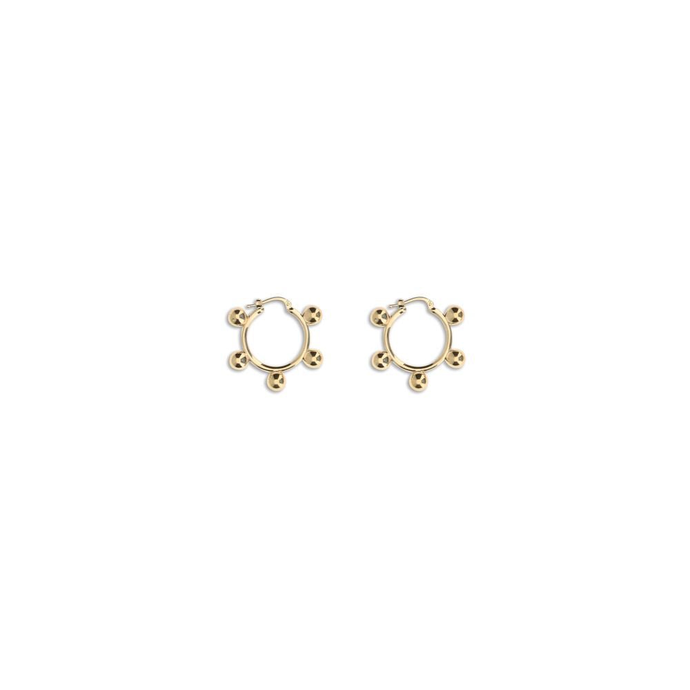 Gold Brass Earrings - TIZZIL