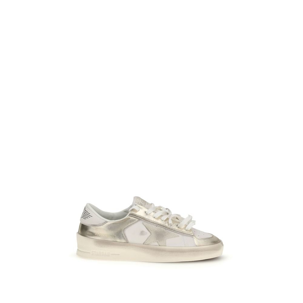 Gold Calf Leather Bos Taurus Low Top Sneakers - TIZZIL