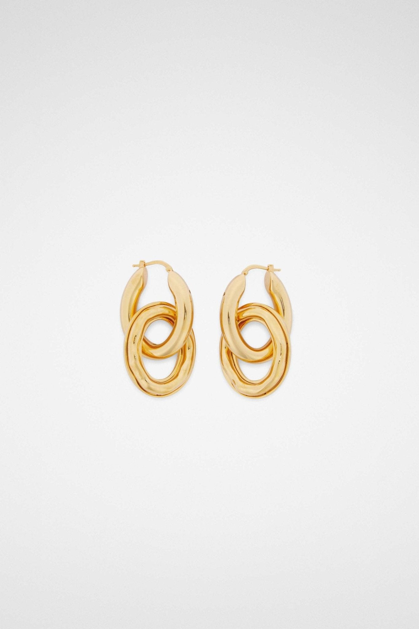 Gold Fibres Earrings - TIZZIL