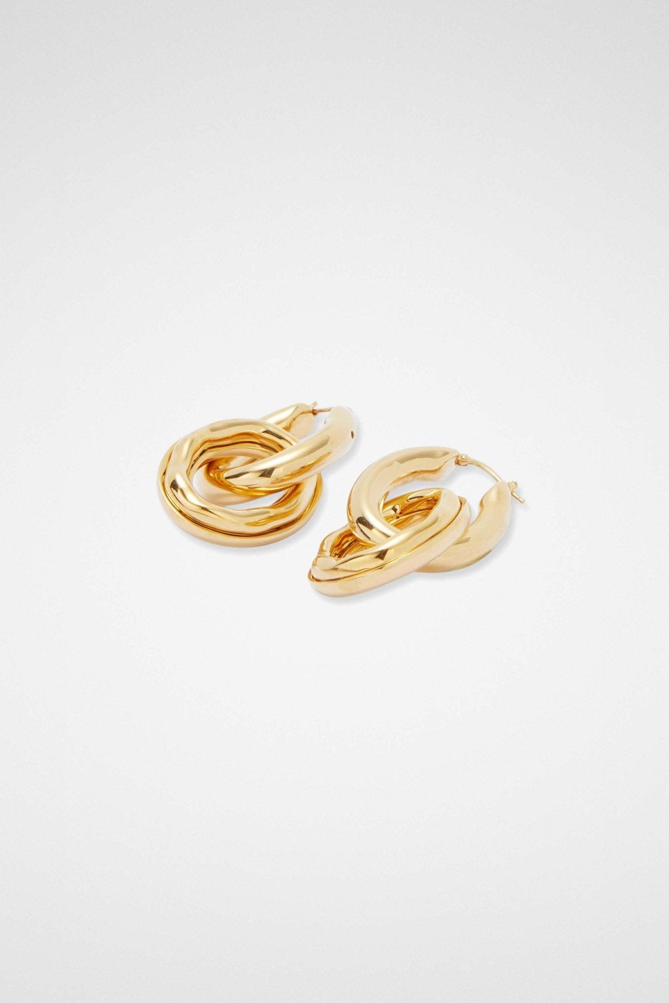 Gold Fibres Earrings - TIZZIL