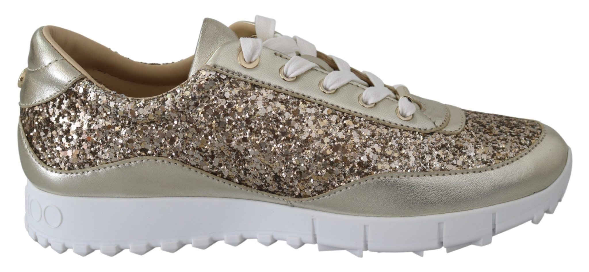 Gold Leather Antique Monza Sneakers - TIZZIL