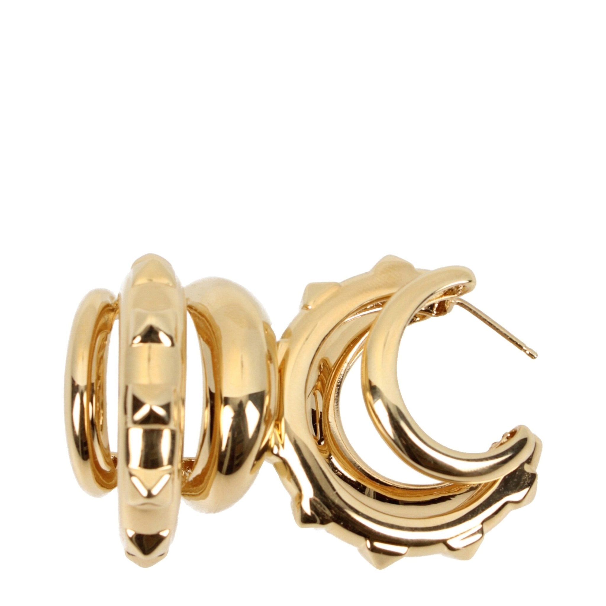 Gold Metal Earrings - TIZZIL