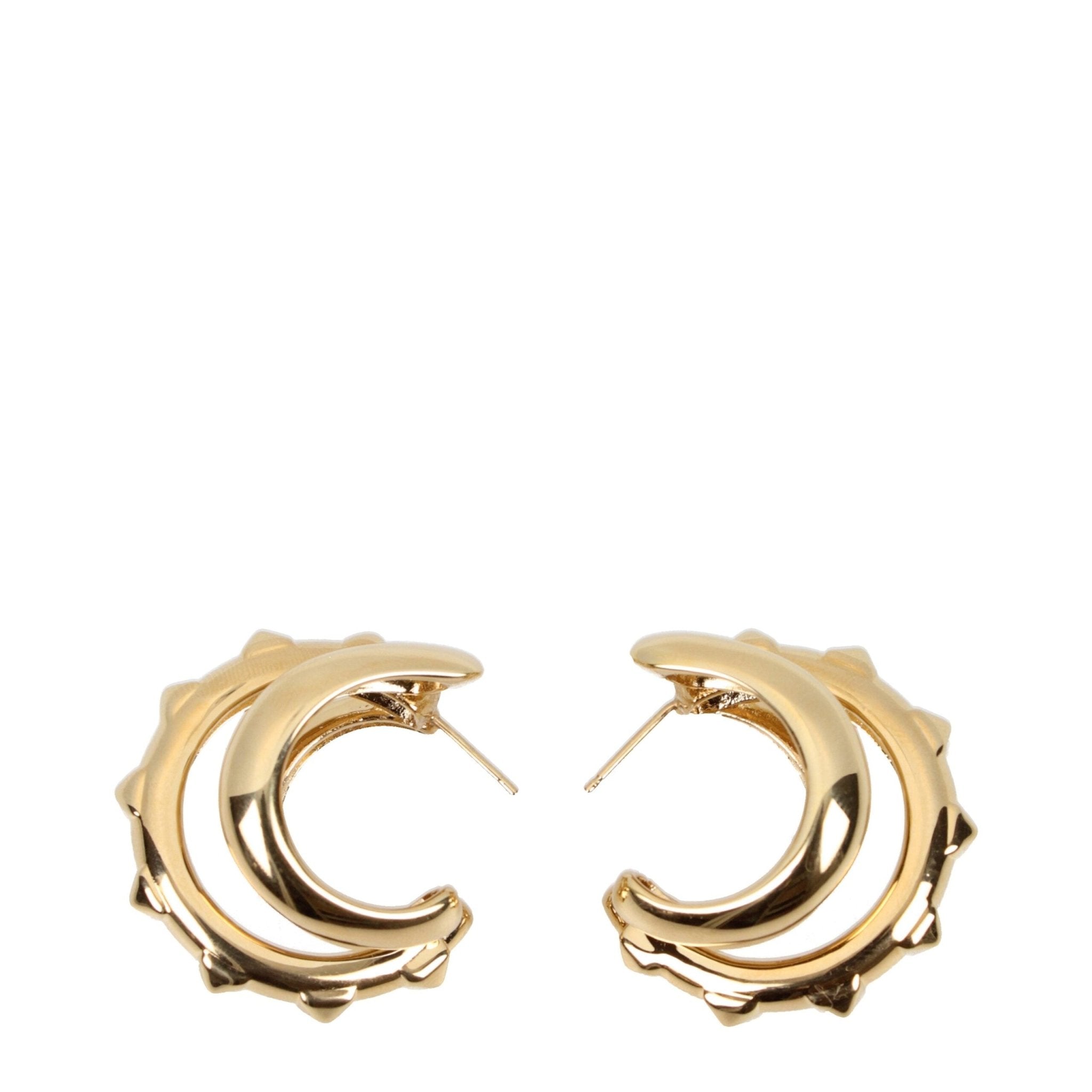 Gold Metal Earrings - TIZZIL