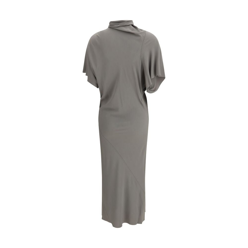 Gray Acetate Casual Dress - TIZZIL