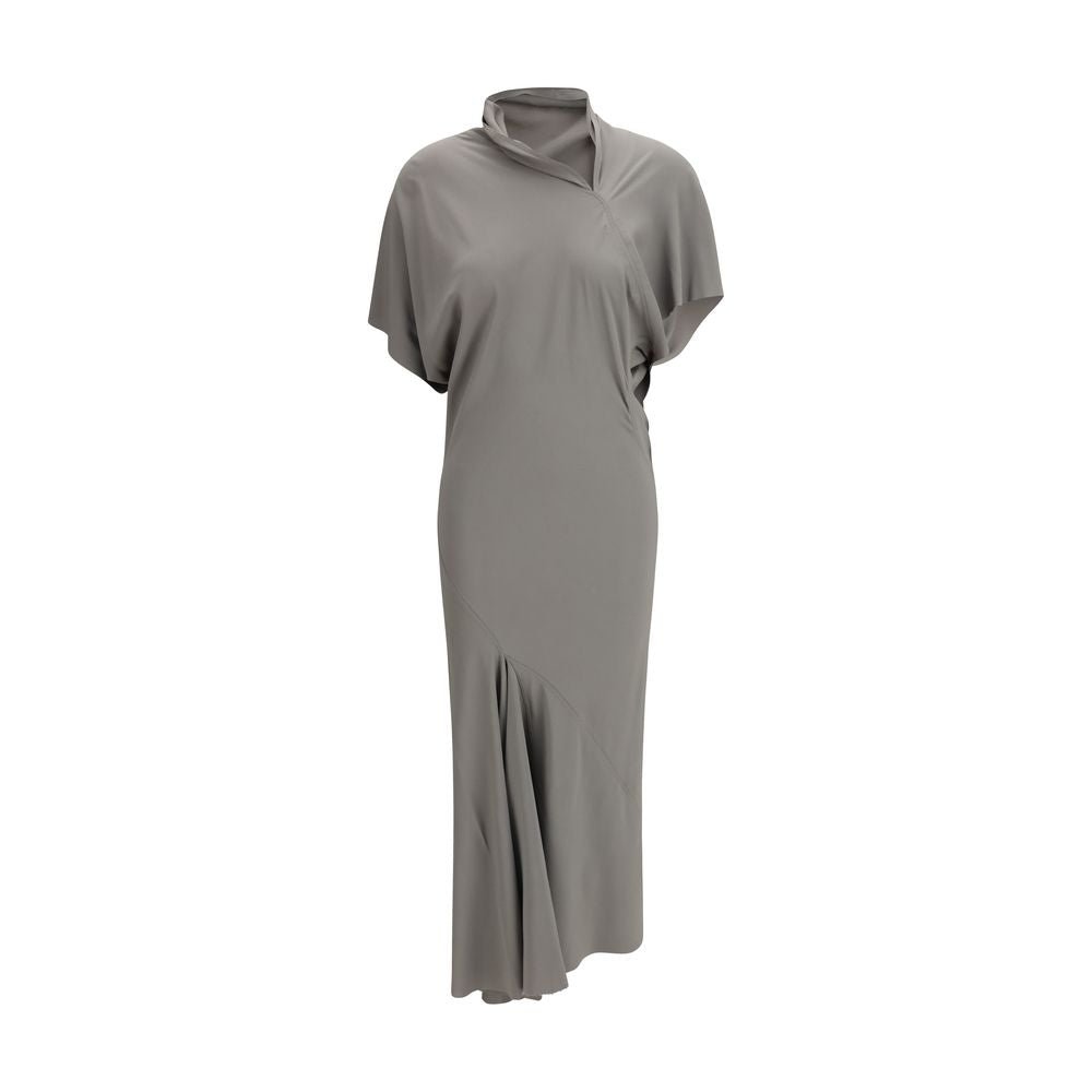 Gray Acetate Casual Dress - TIZZIL