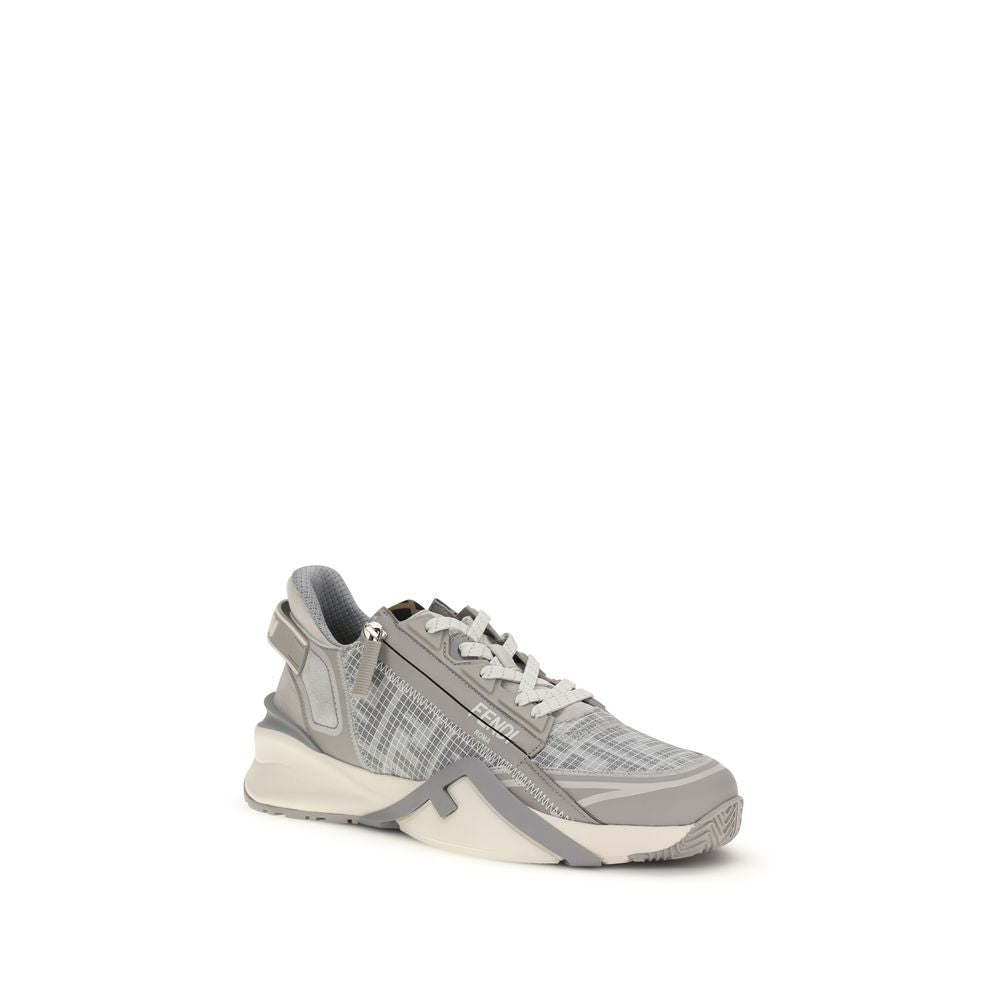 Gray Calf Leather Bos Taurus Athletic Sneakers - TIZZIL