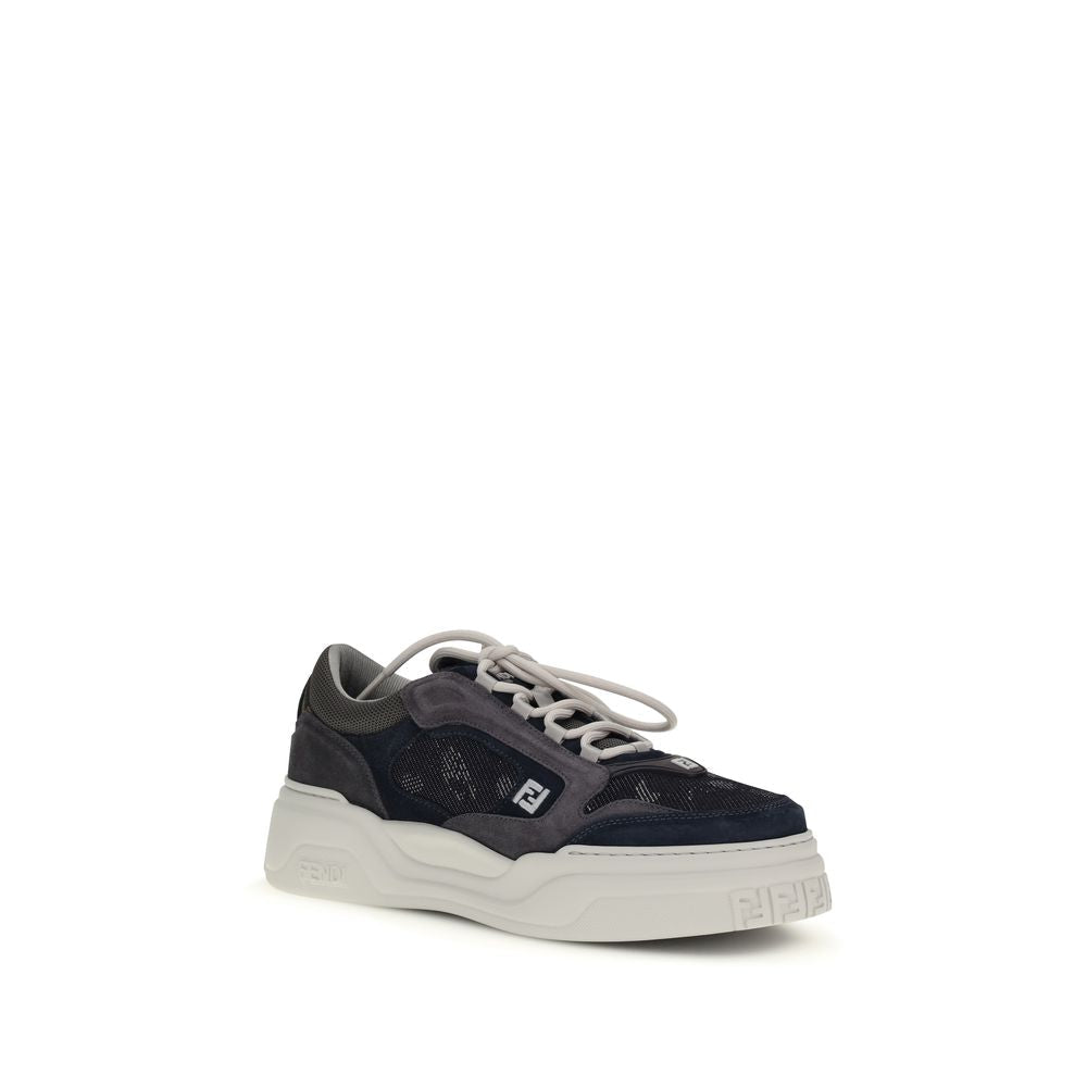 Gray Calf Leather Bos Taurus Athletic Sneakers - TIZZIL