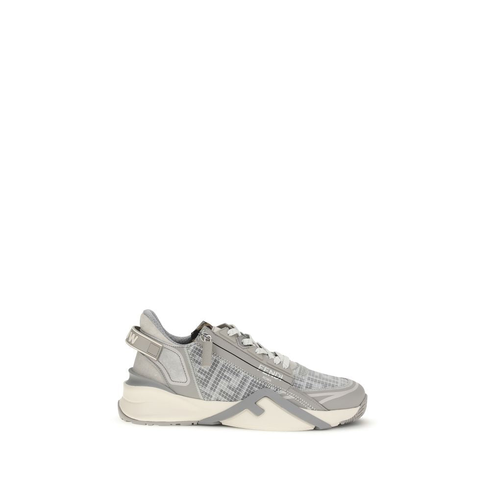 Gray Calf Leather Bos Taurus Athletic Sneakers - TIZZIL