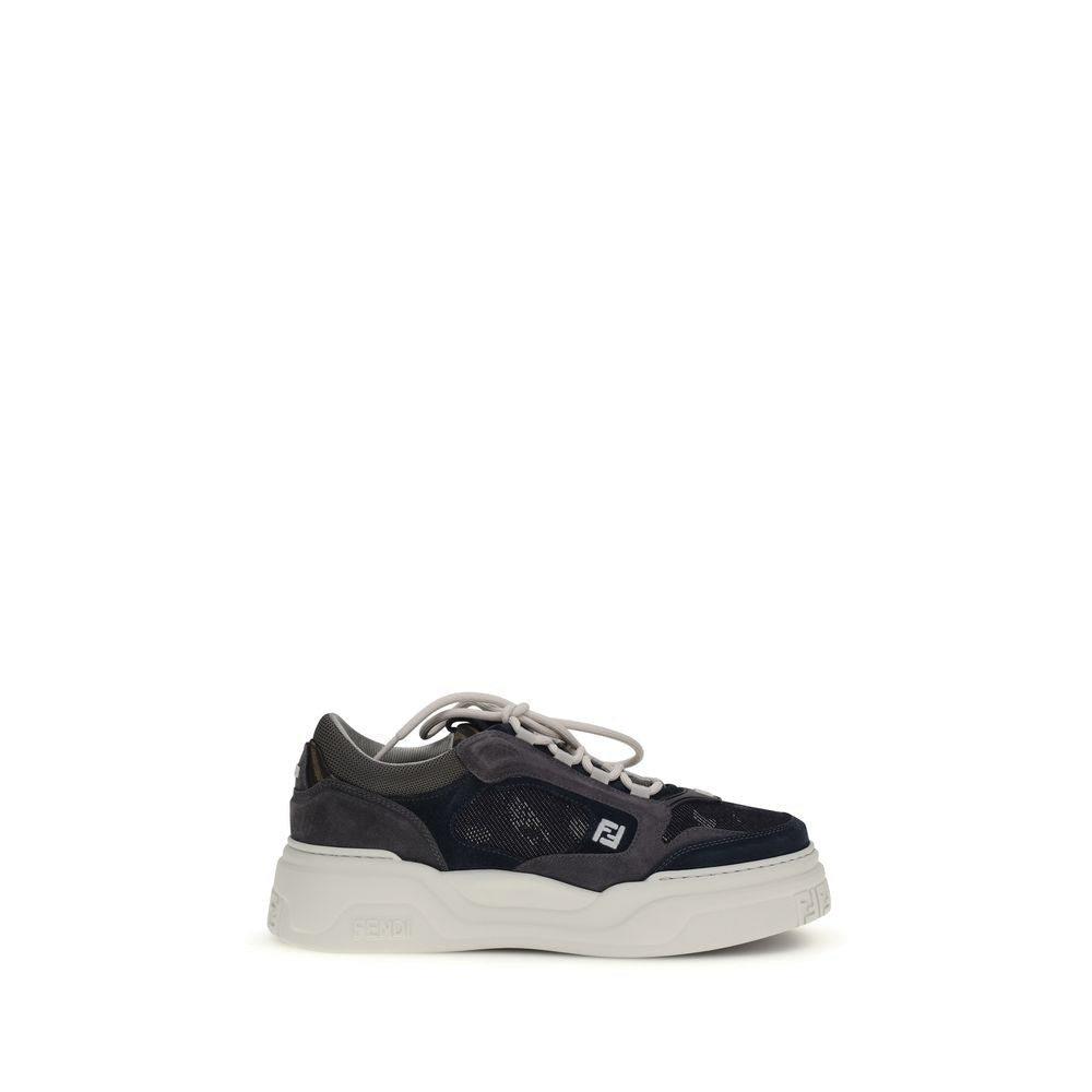Gray Calf Leather Bos Taurus Athletic Sneakers - TIZZIL