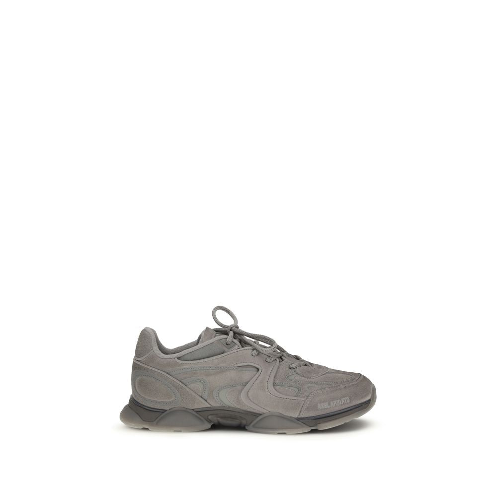Gray Calf Leather Bos Taurus Chunky Sneakers - TIZZIL