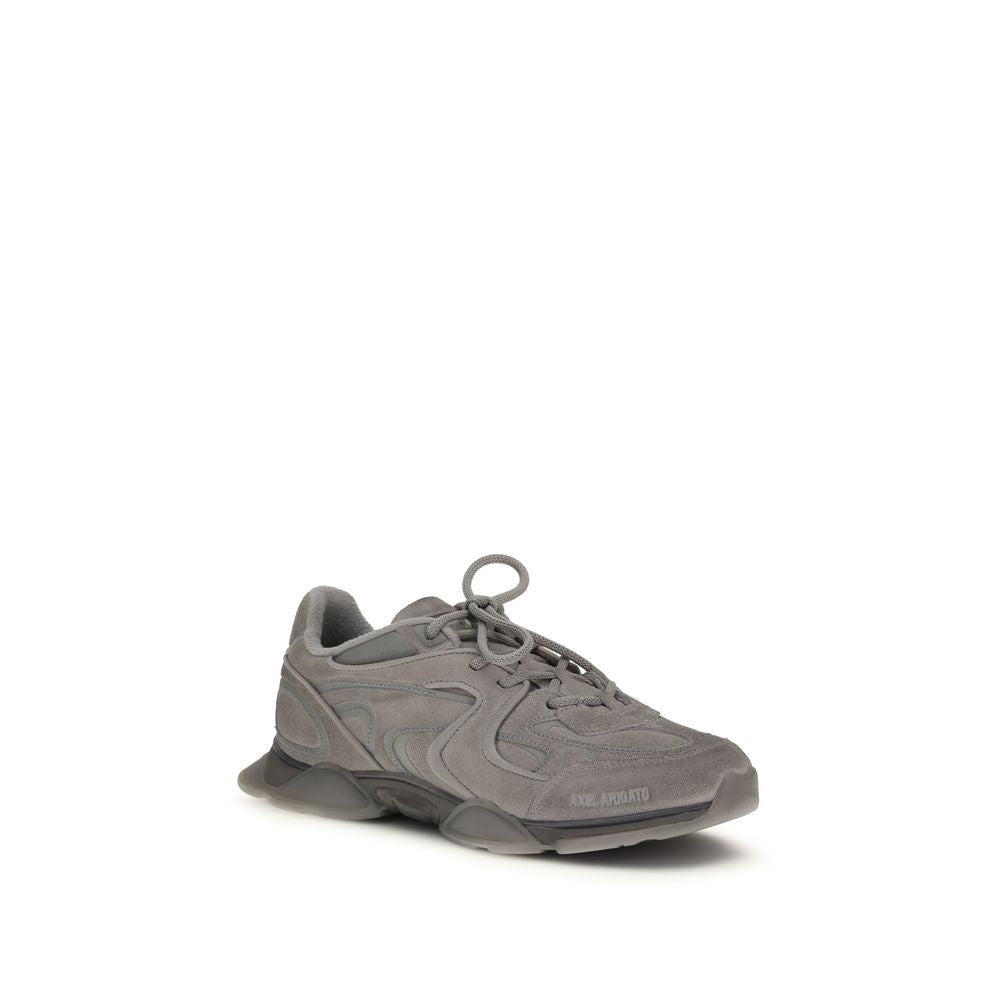Gray Calf Leather Bos Taurus Chunky Sneakers - TIZZIL