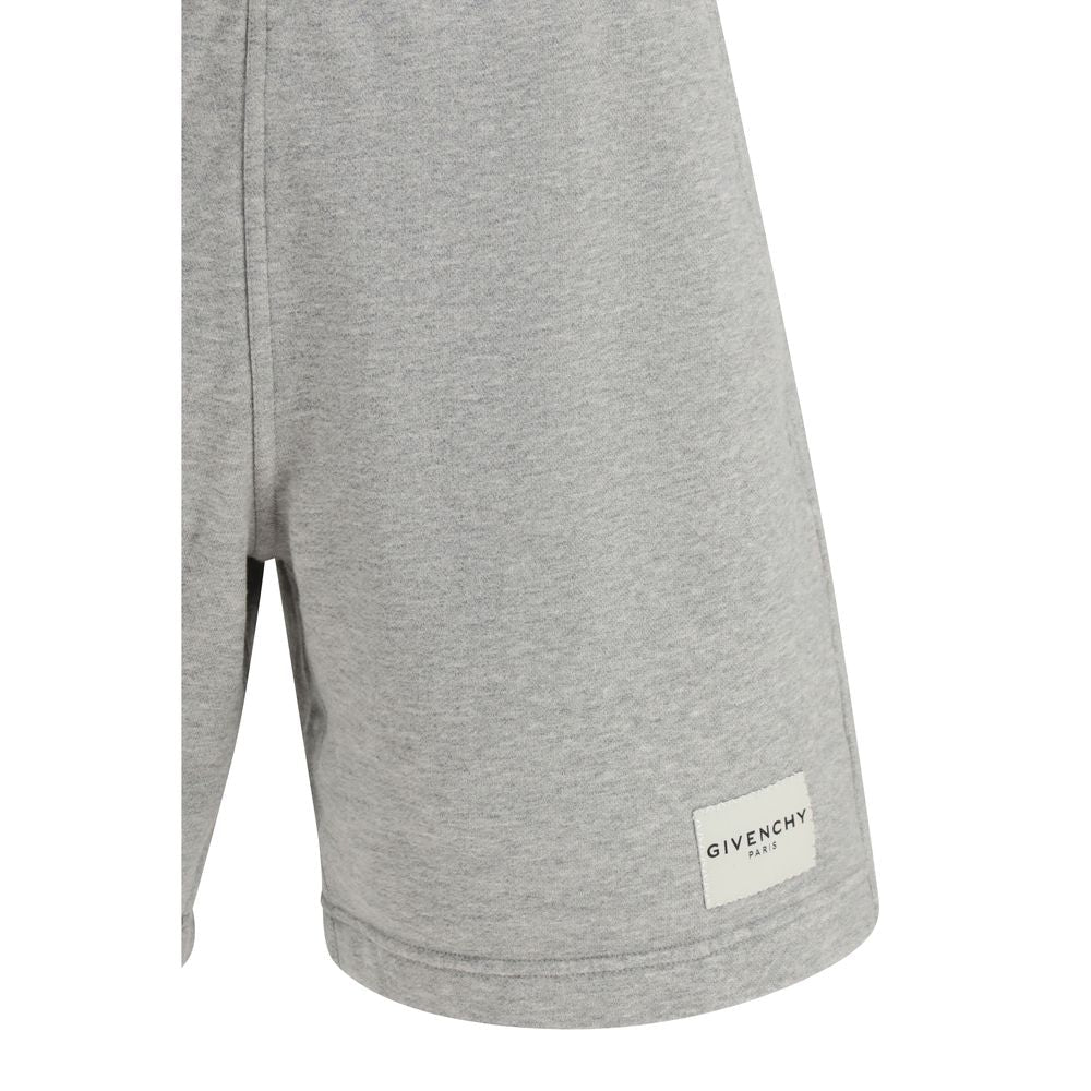 Gray Cotton Bermuda Shorts - TIZZIL