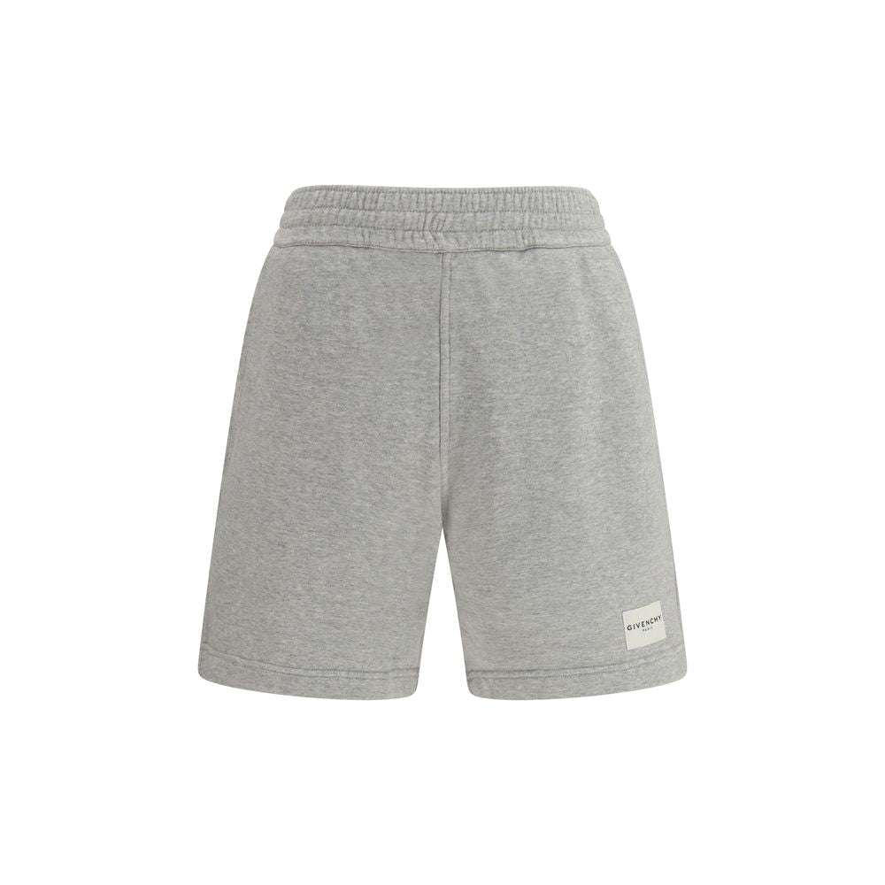 Gray Cotton Bermuda Shorts - TIZZIL