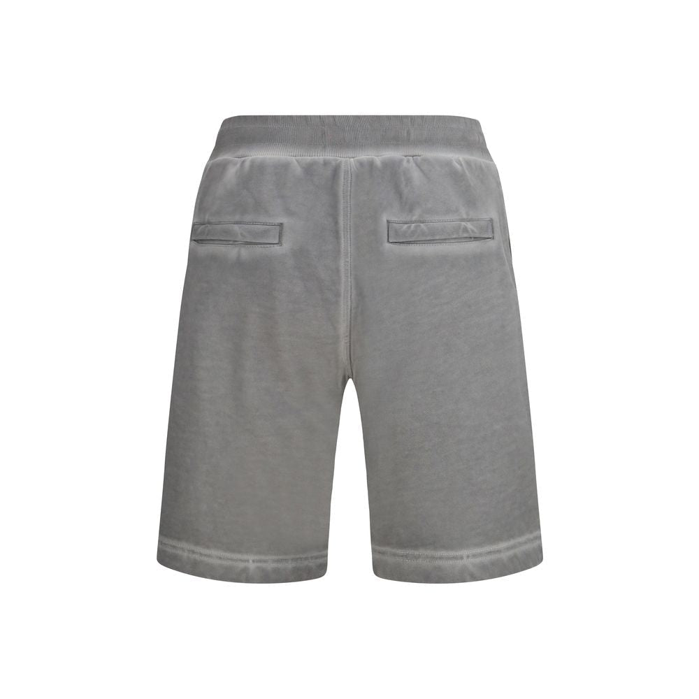 Gray Cotton Bermuda Shorts - TIZZIL
