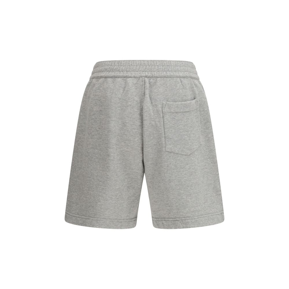 Gray Cotton Bermuda Shorts - TIZZIL