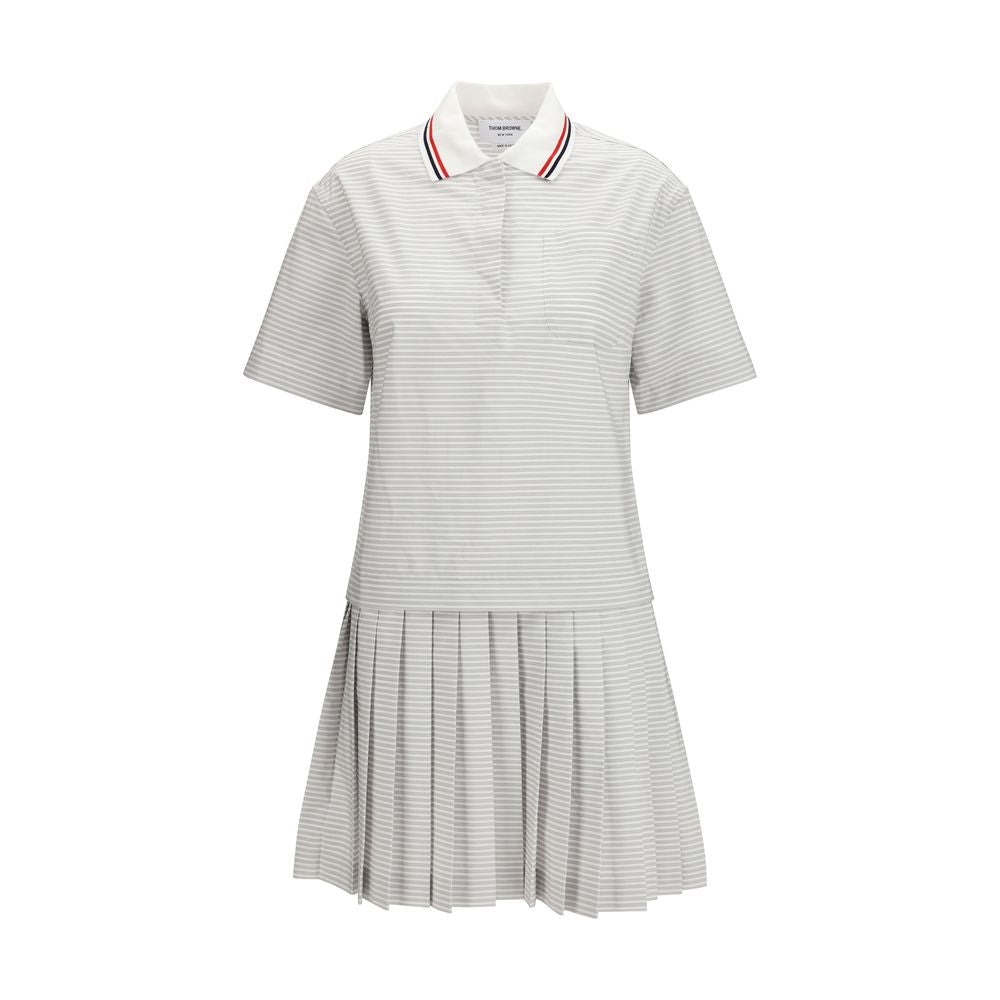 Gray Cotton Casual Dress - TIZZIL