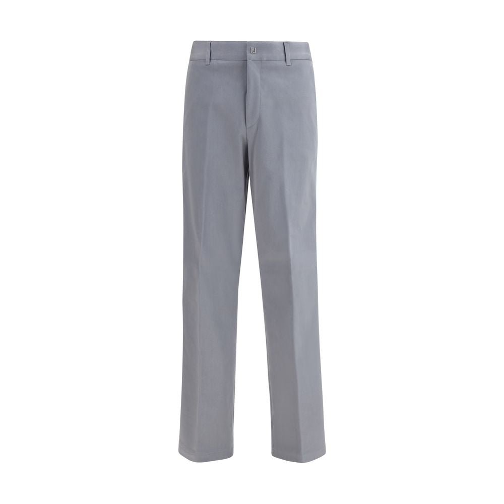 Gray Cotton Casual Pants - TIZZIL