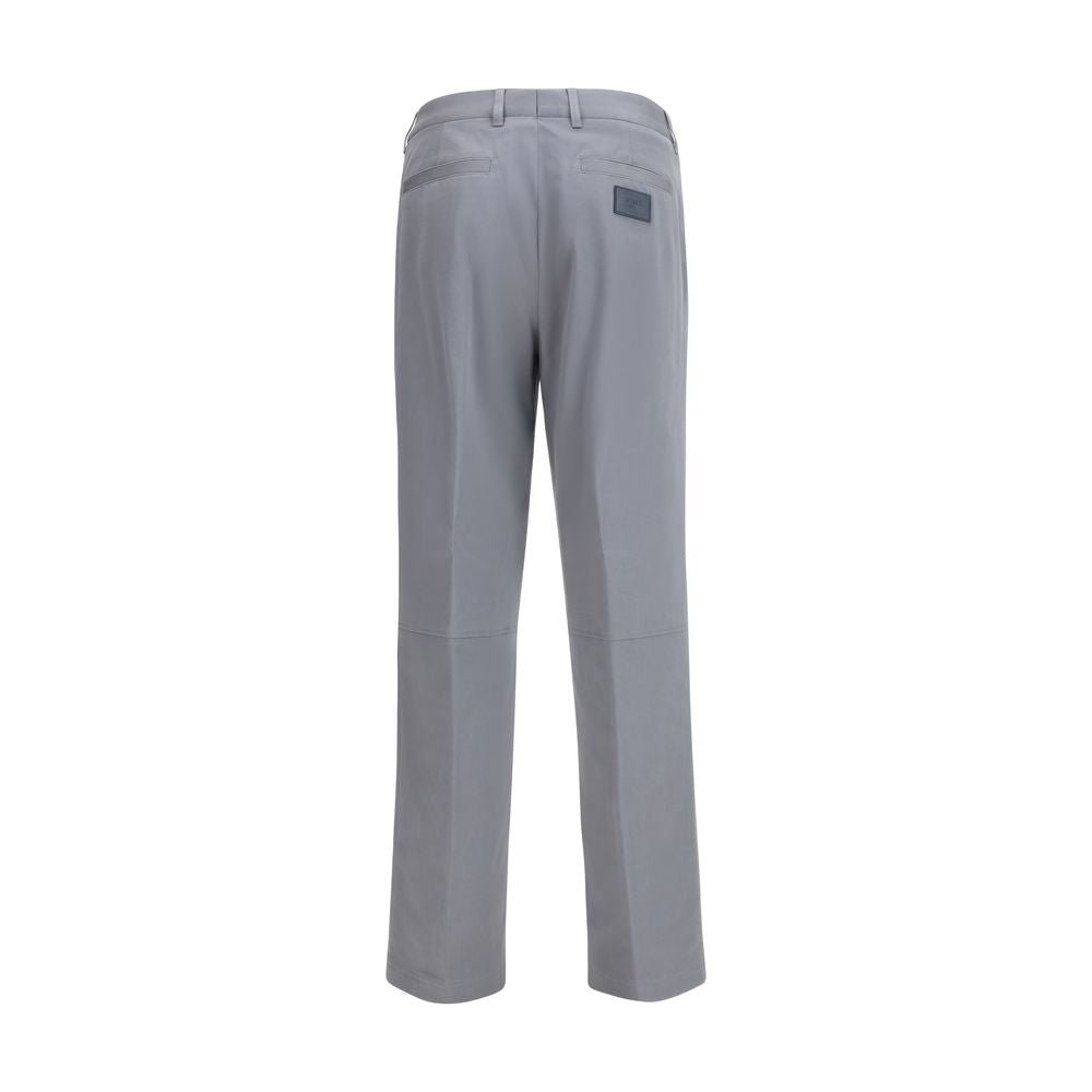 Gray Cotton Casual Pants - TIZZIL
