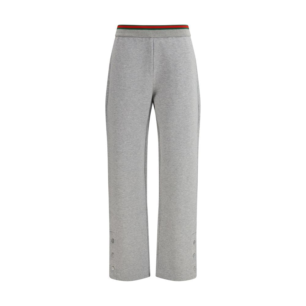 Gray Cotton Casual Pants - TIZZIL