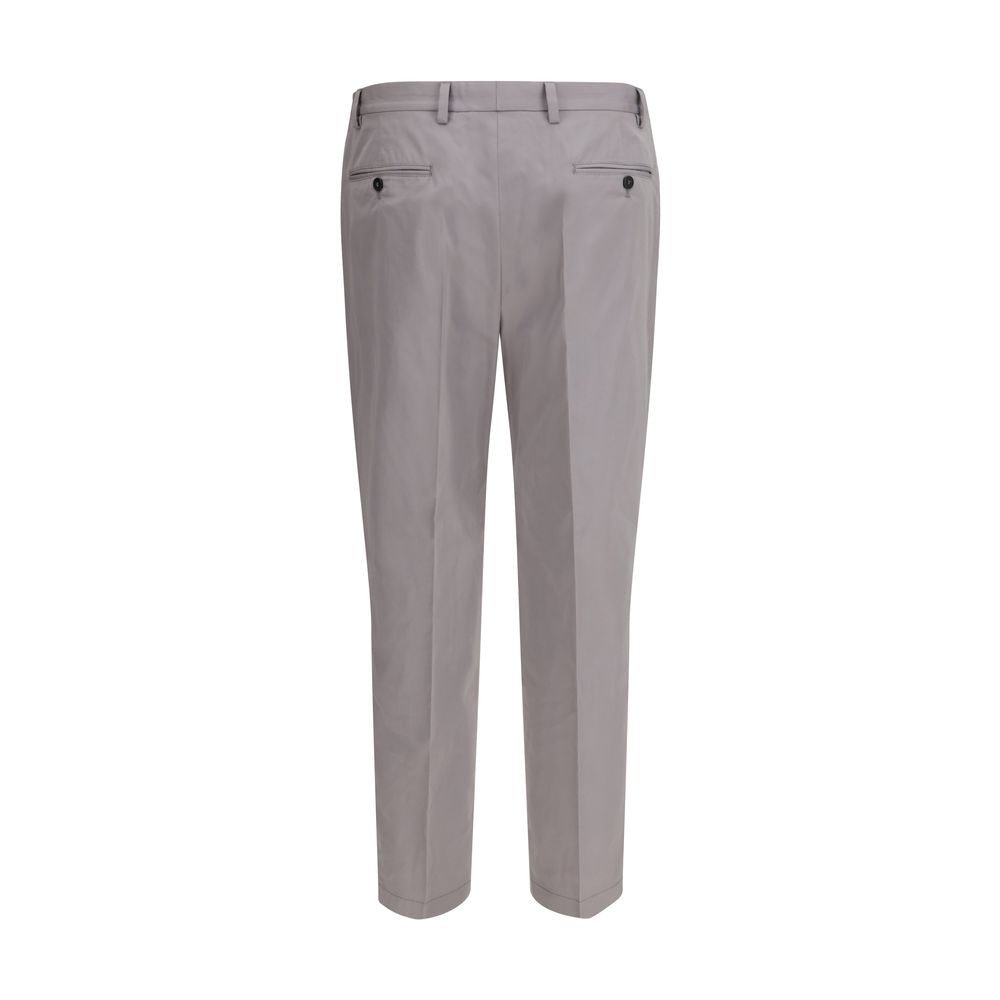 Gray Cotton Dress Pants - TIZZIL
