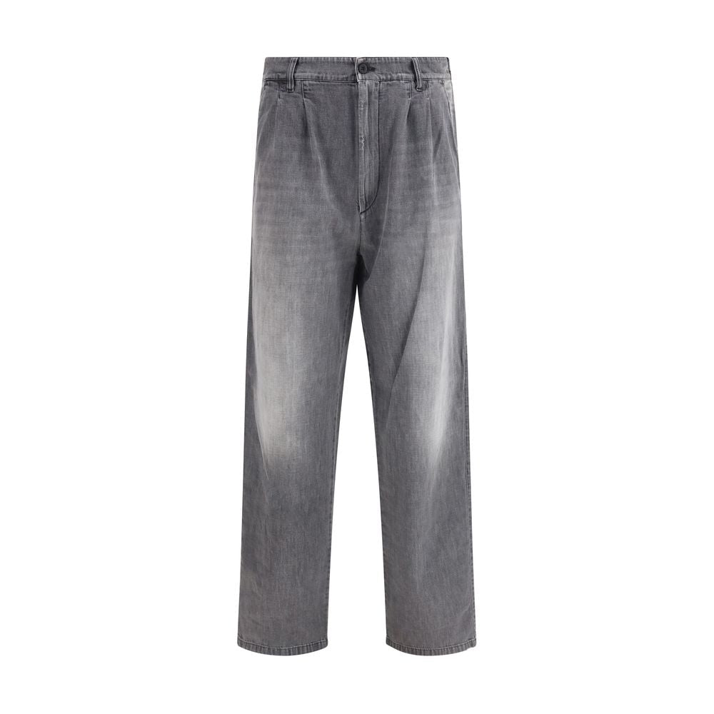 Gray Cotton Jeans Denim - TIZZIL
