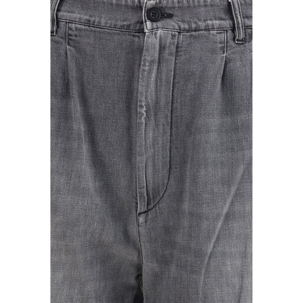 Gray Cotton Jeans Denim - TIZZIL