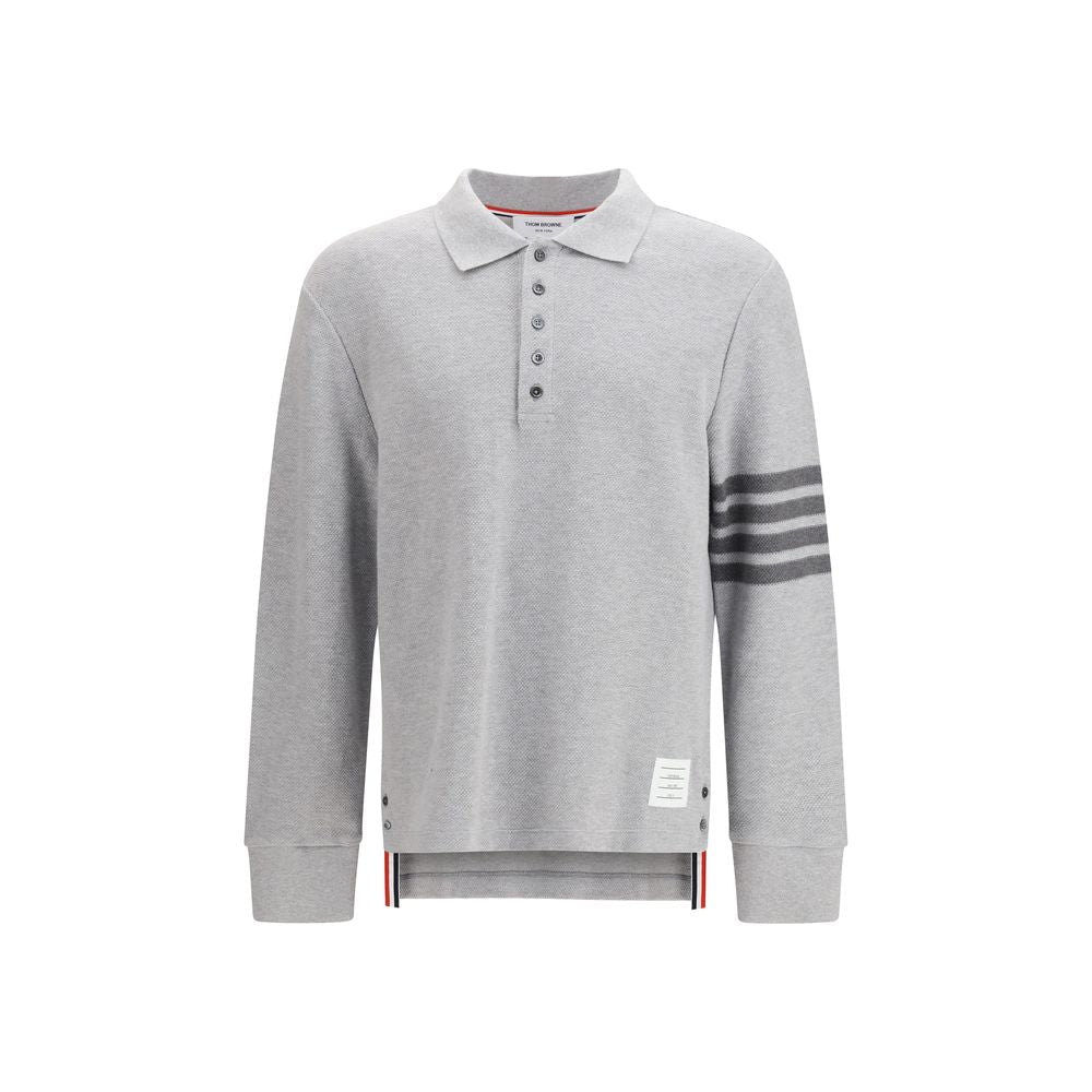 Gray Cotton Polo Shirt - TIZZIL