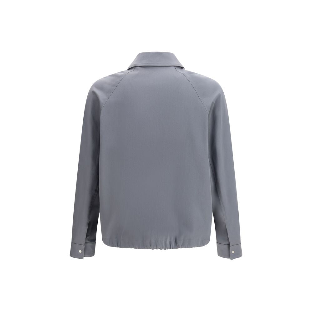 Gray Cotton Shell Jacket - TIZZIL