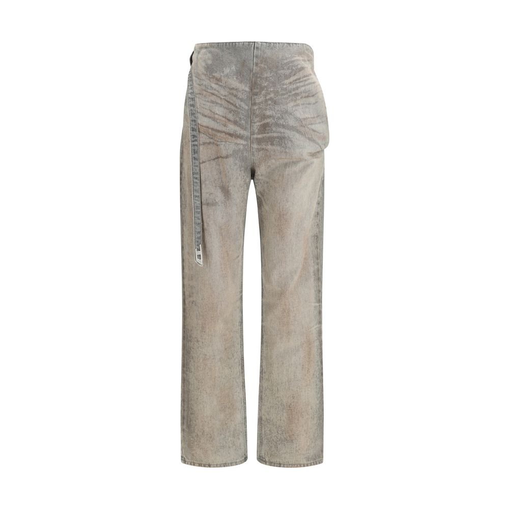 Gray Cotton Slim Fit Jeans - TIZZIL