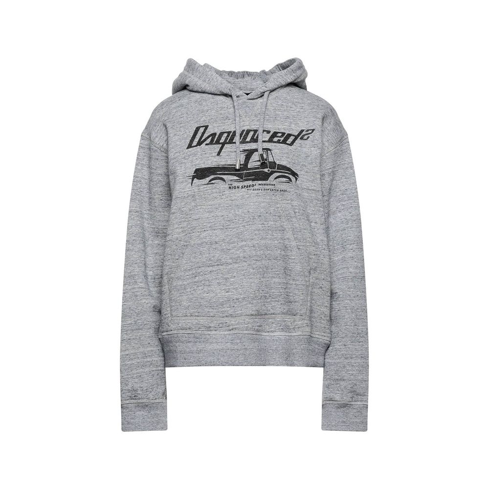 Gray Cotton Sweatshirt - TIZZIL