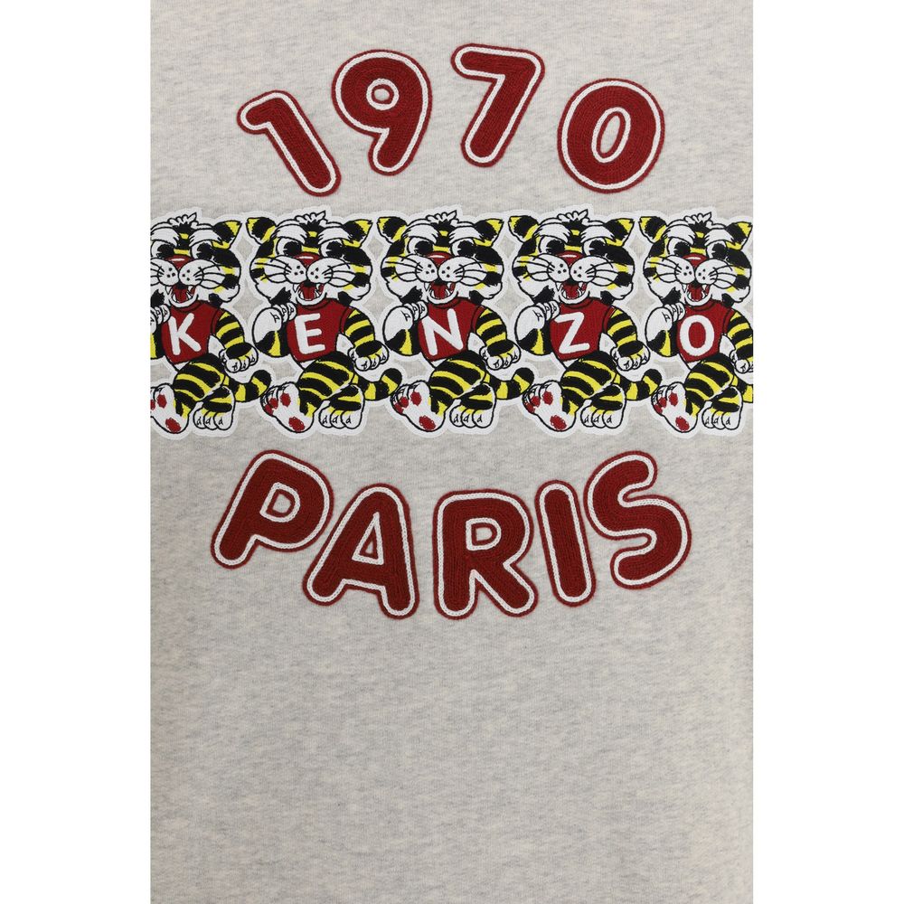 Gray Cotton Sweatshirt - TIZZIL