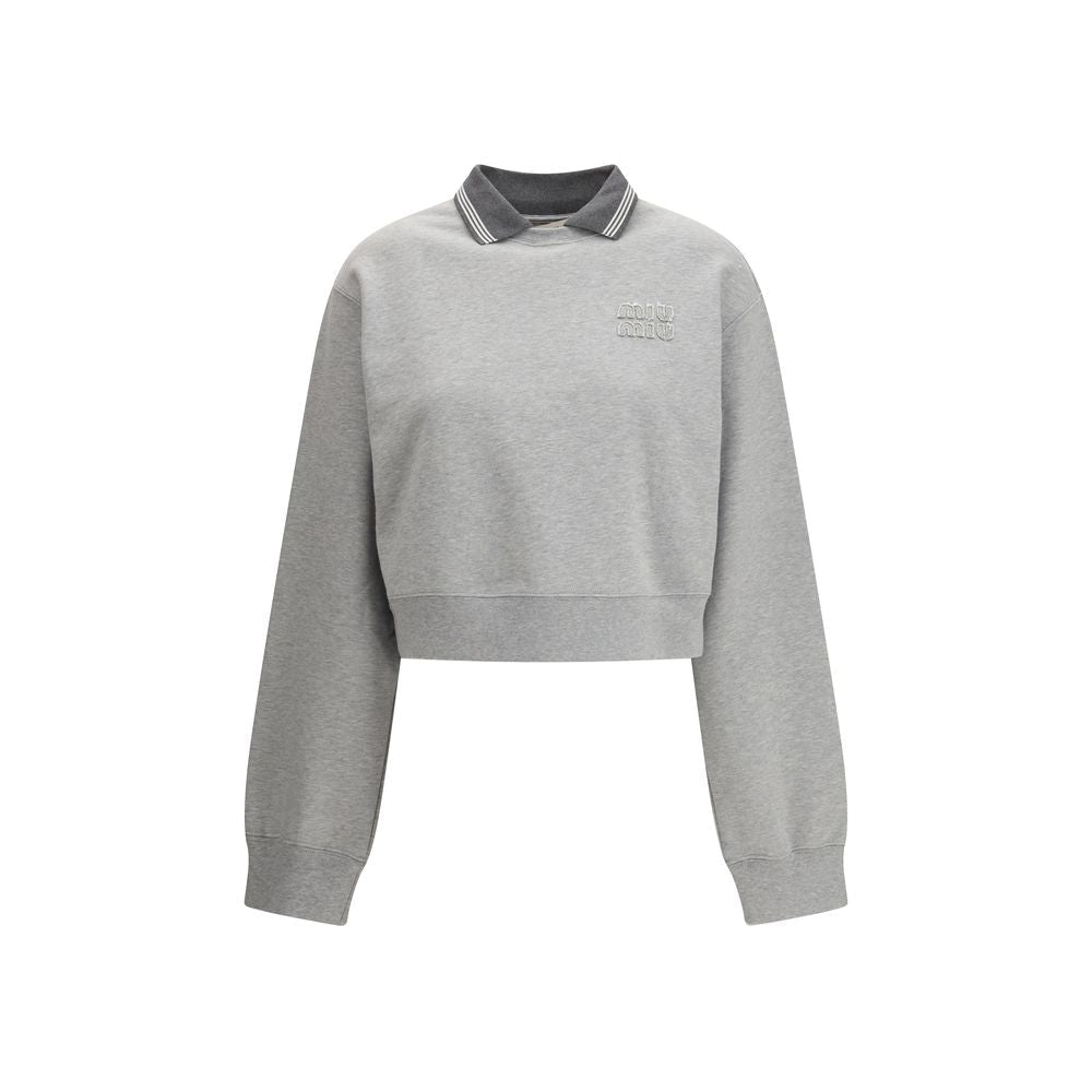 Gray Cotton Sweatshirt - TIZZIL