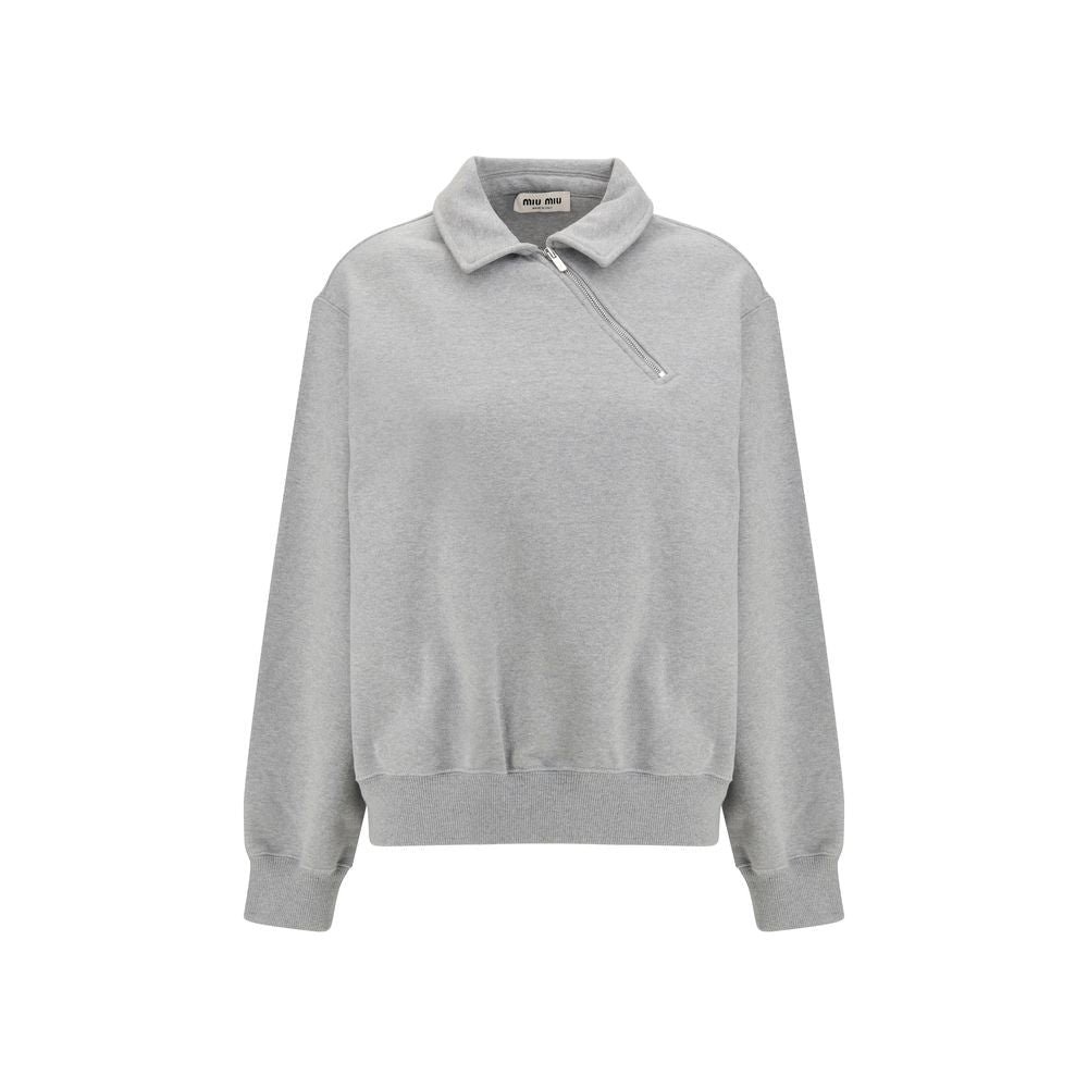 Gray Cotton Sweatshirt - TIZZIL