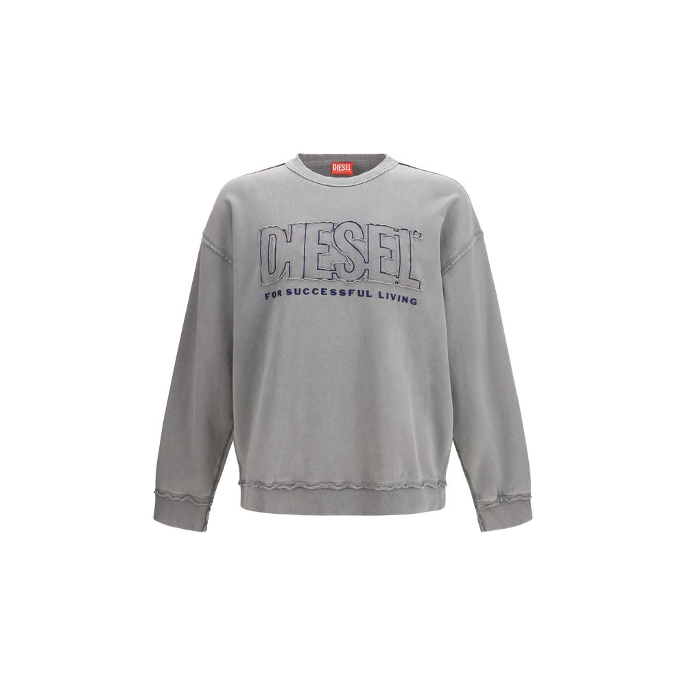 Gray Cotton Sweatshirt - TIZZIL