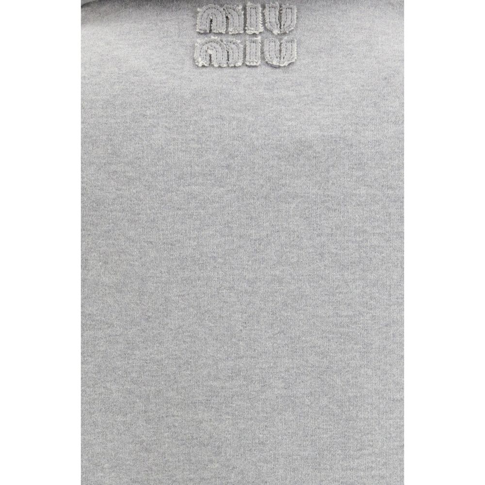 Gray Cotton Sweatshirt - TIZZIL