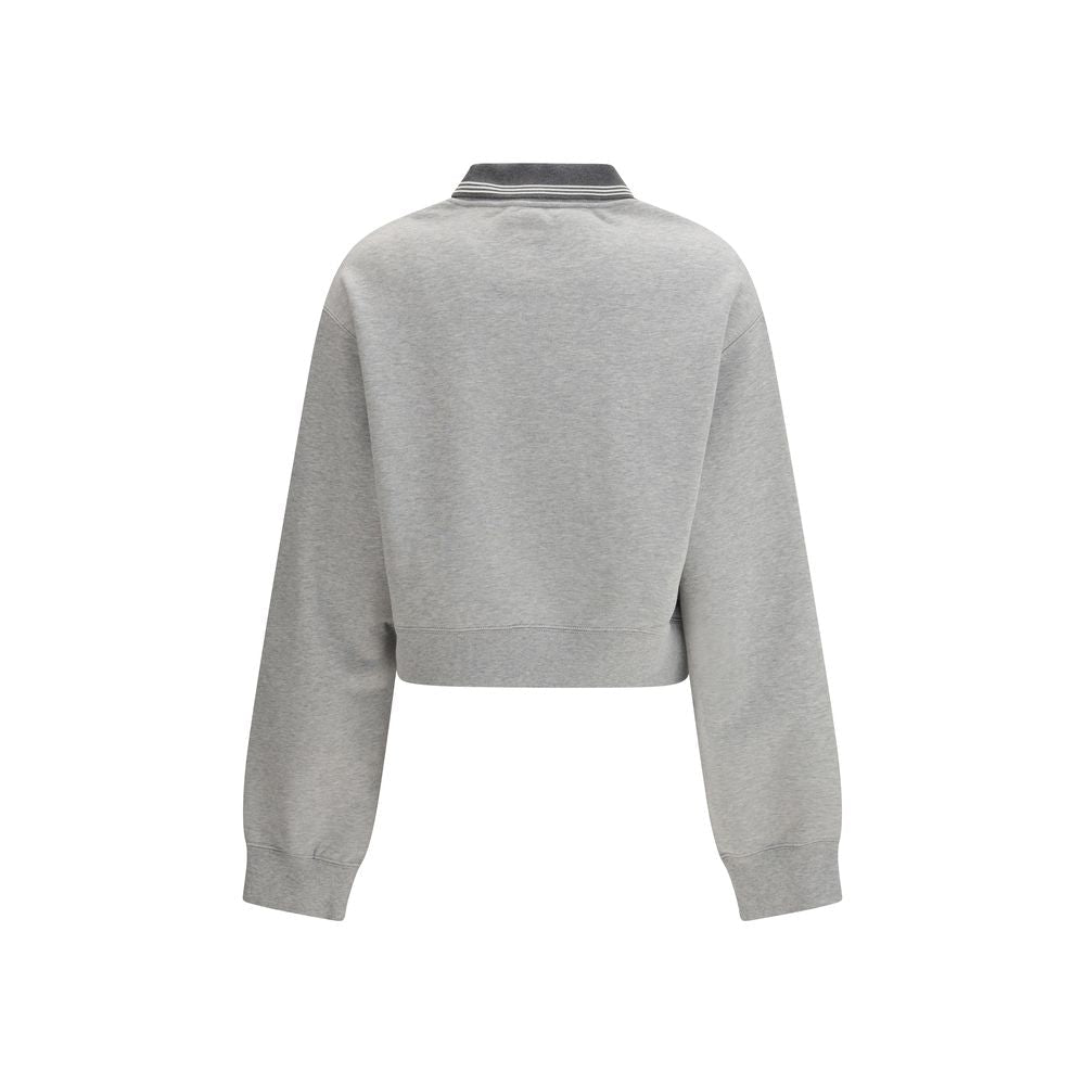 Gray Cotton Sweatshirt - TIZZIL