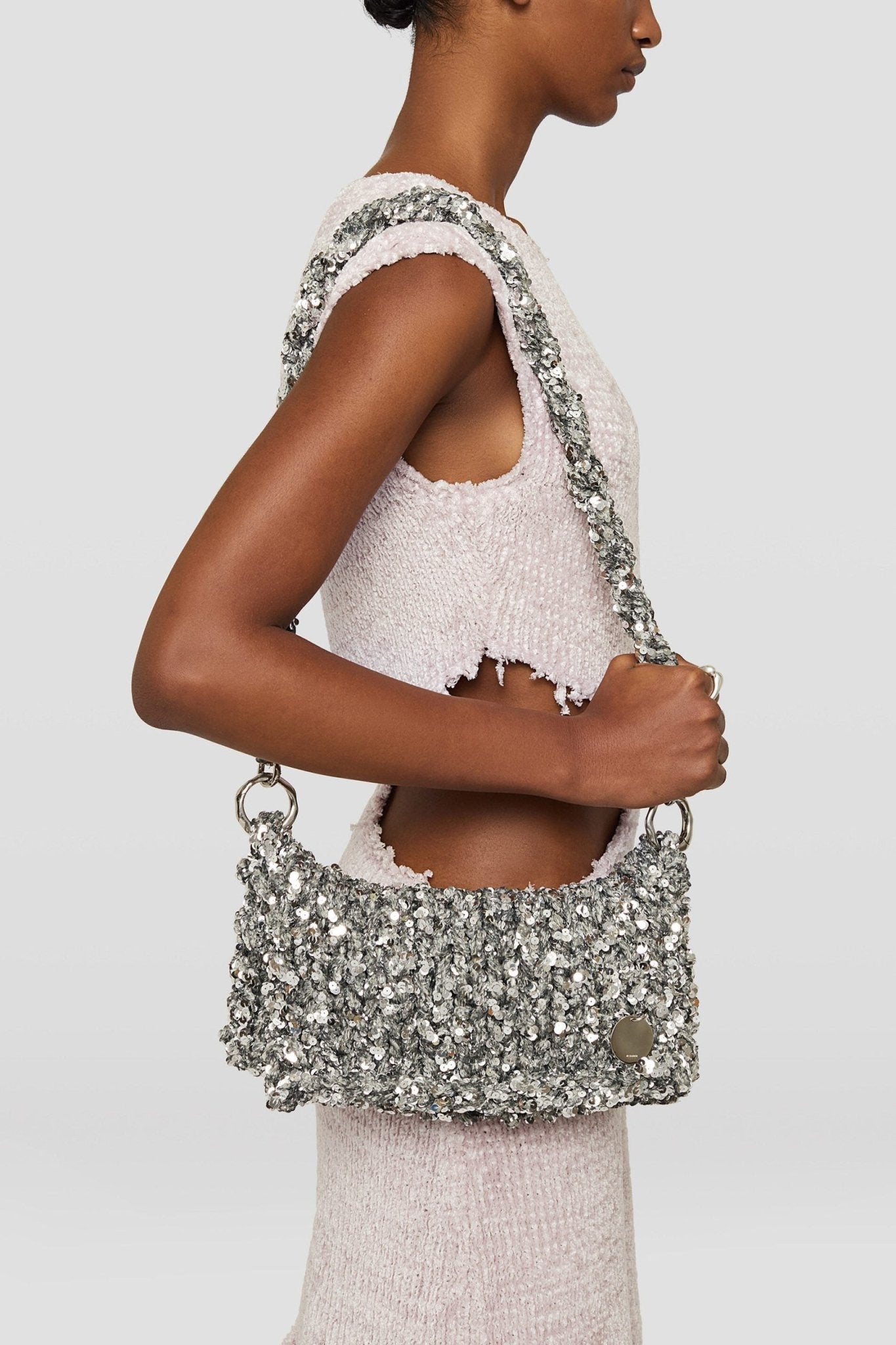 Gray Fibres Clutch Bag - TIZZIL