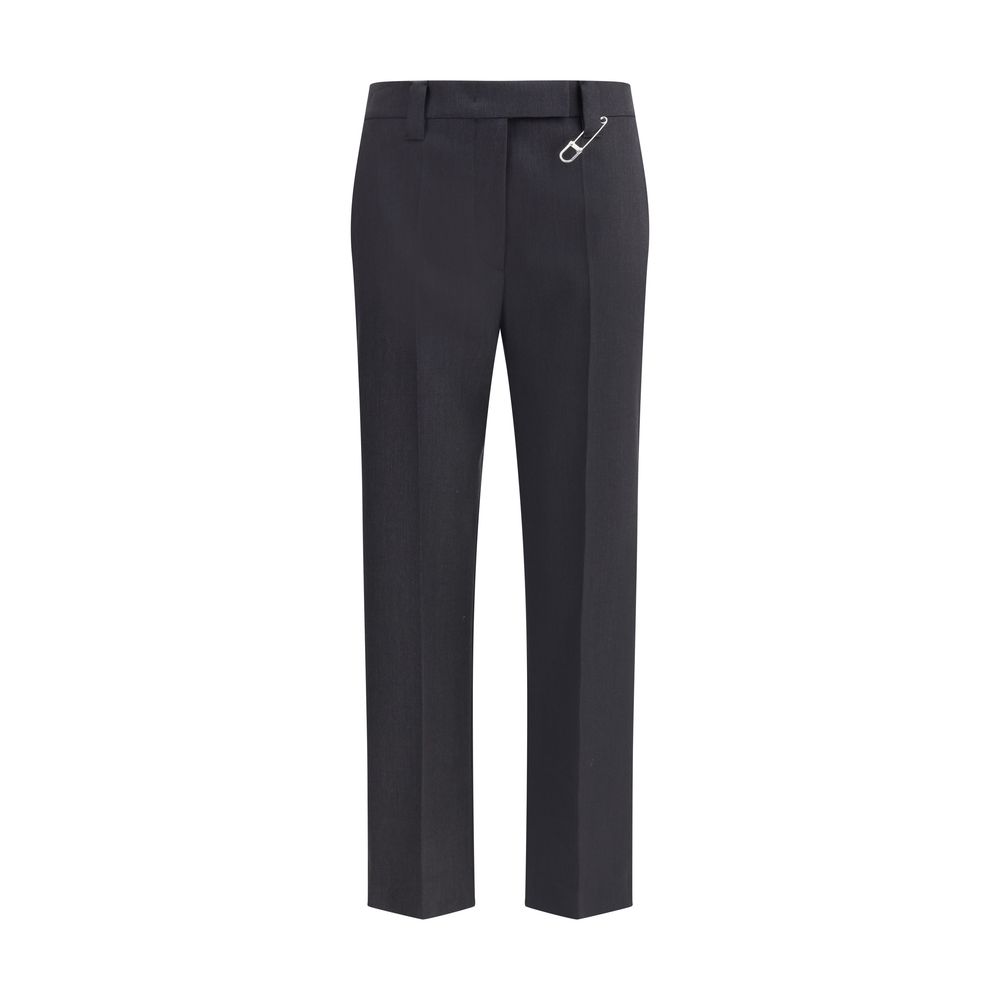 Gray Fleece Wool Dress Pants - TIZZIL